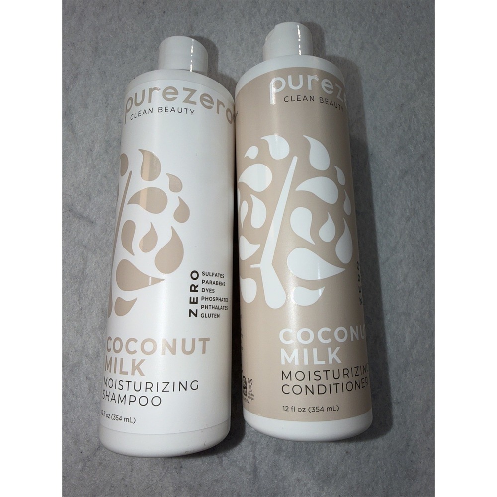 Purezero Coconut Milk Shampoo & Conditioner Set 12 fl oz